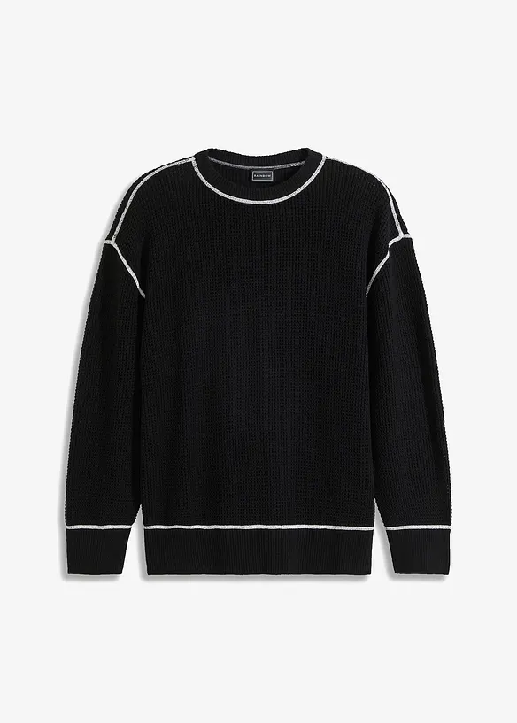 Genser med resirkulert bomull, Loose Fit, bonprix