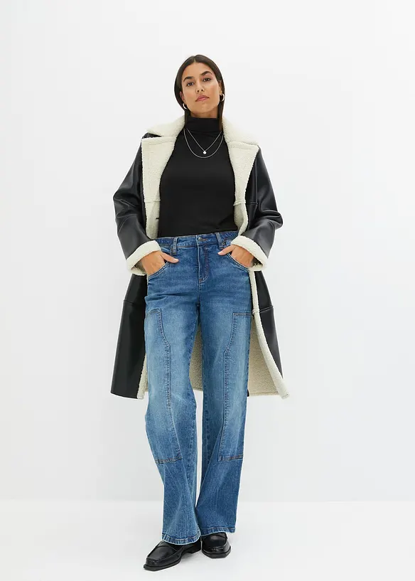Wide Leg-jeans Mid Waist, bonprix