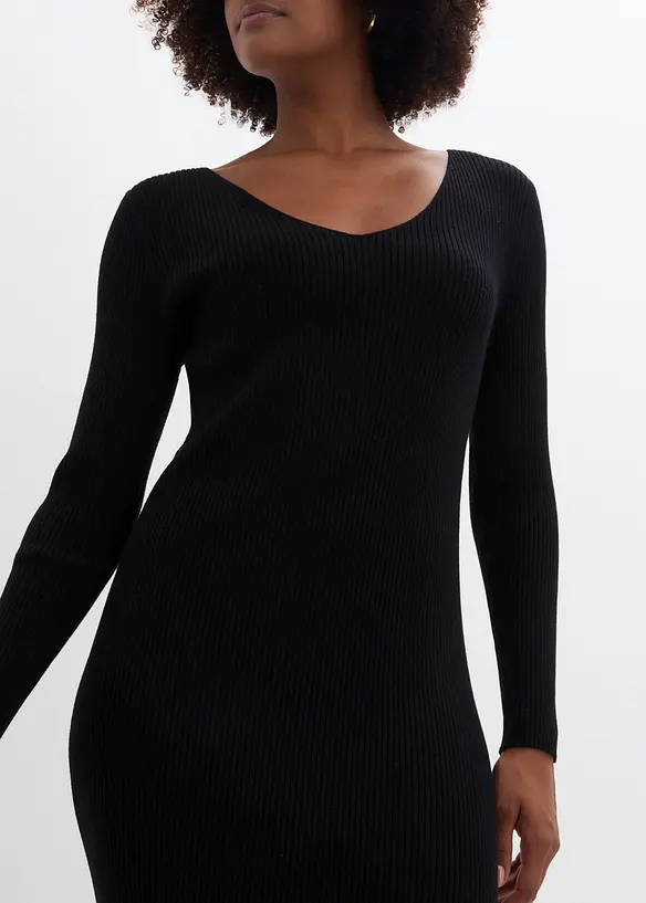 Strikket kjole med vest, 2-delt sett, bonprix