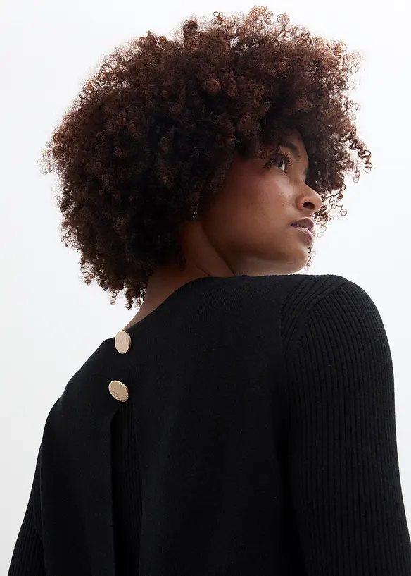 Strikket kjole med vest, 2-delt sett, bonprix