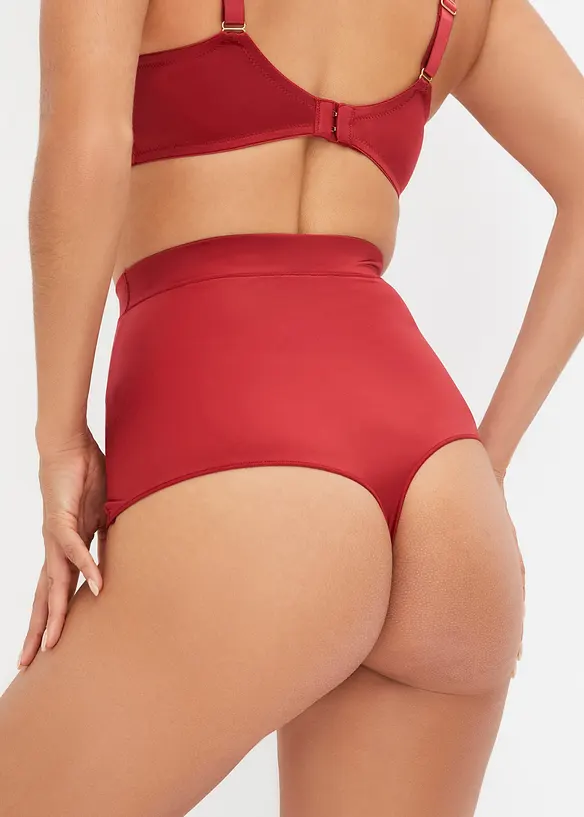 Shape-stringtruse i materiale med glans, lett formende (2-pack), bonprix