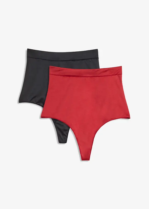 Shape-stringtruse i materiale med glans, lett formende (2-pack), bonprix