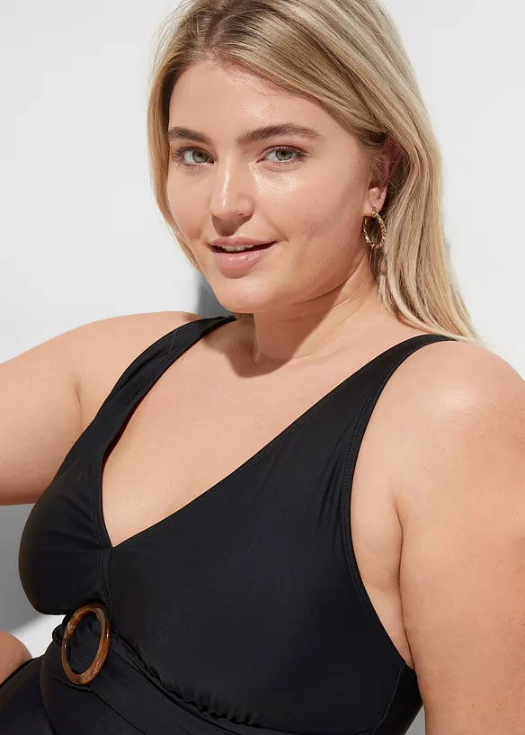 Shape-badedrakt med V-hals, lett formende, bonprix