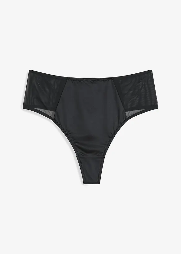 Stringtruse med høy midje og meshinnfelling, bonprix