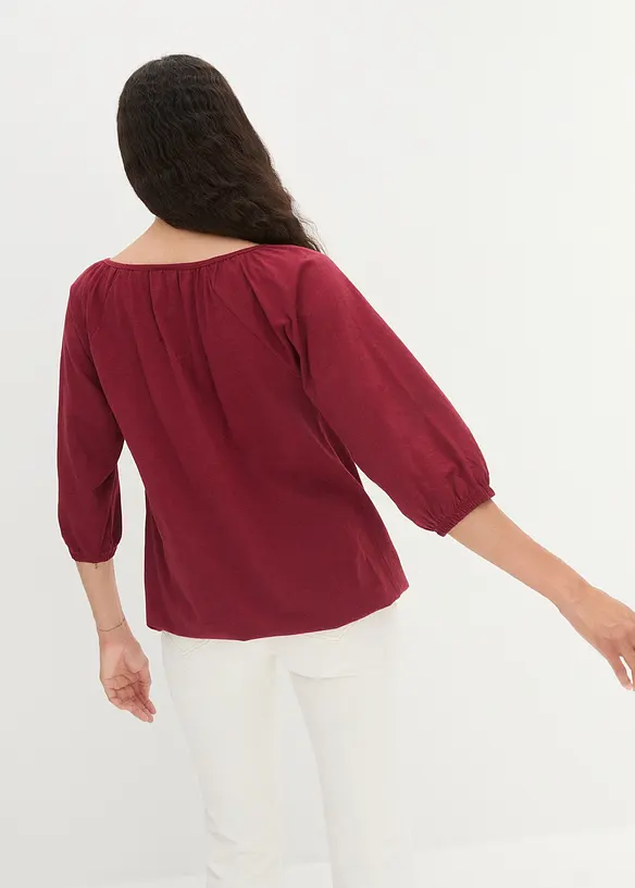 Trikotbluse i 100% økologisk bomull, bonprix