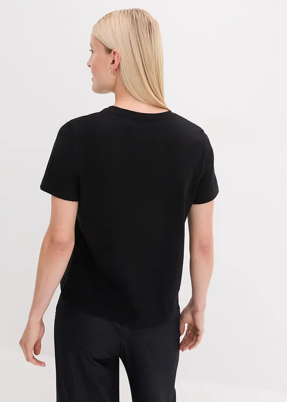 T-skjorte med glitterprint, bonprix