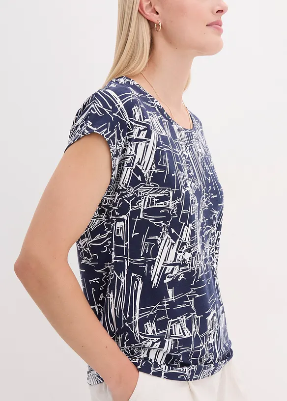 Topp med skisse-print, bonprix