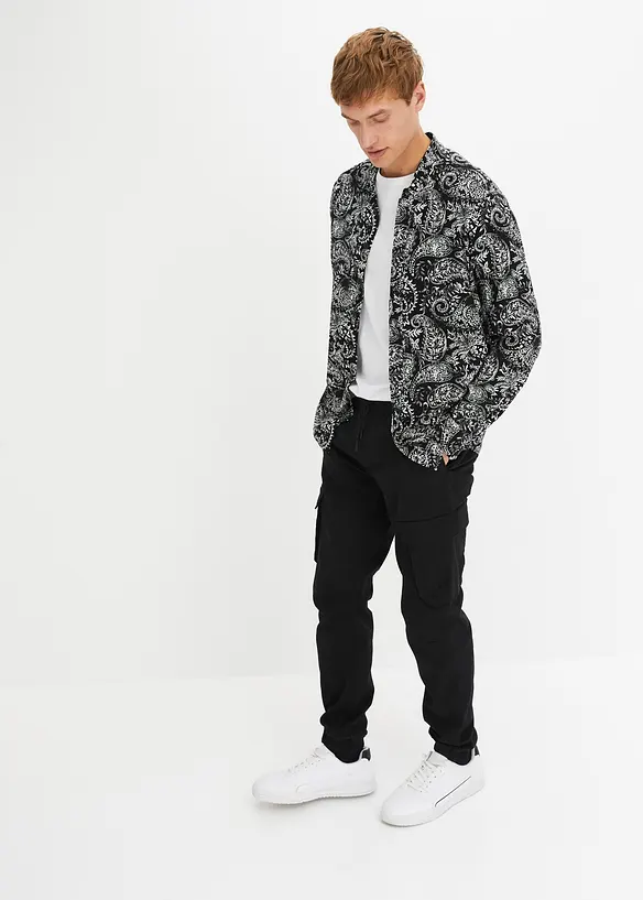 Regular Fit slip on-cargobukse, Straight, bonprix