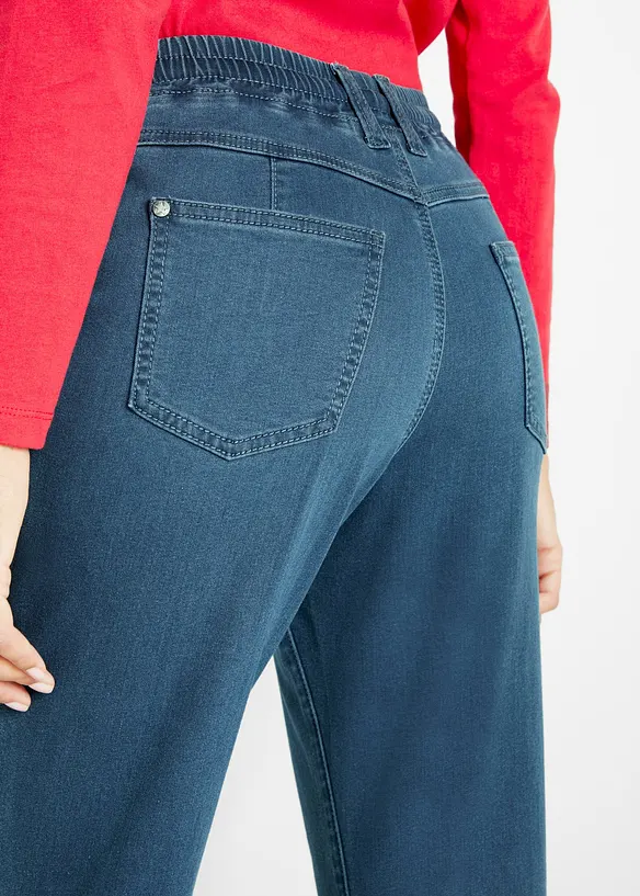 Termojeans med elastisk linning, bonprix