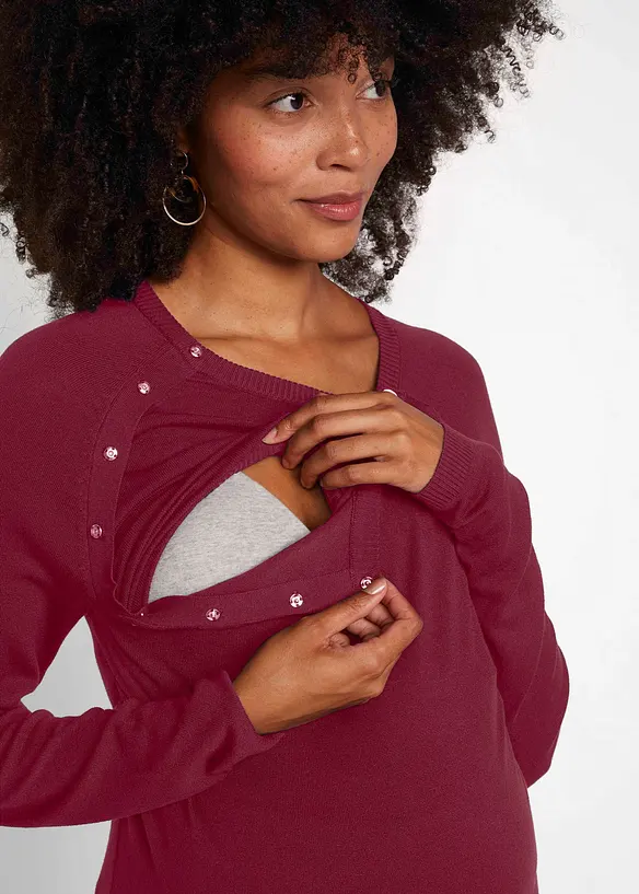 2-i-1-mamma- og ammegenser i finstrikket materiale, bonprix