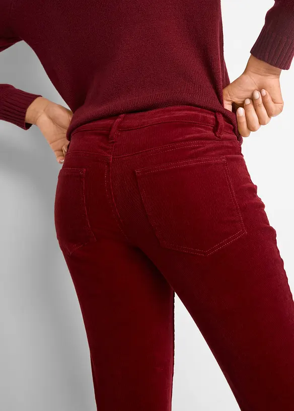 Stretch-cordbukse, Bootcut, bonprix
