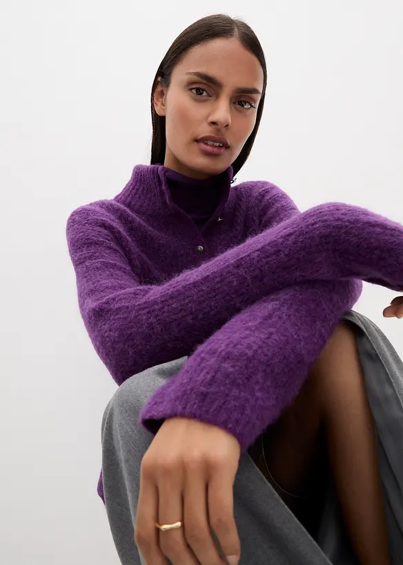 Oversized ullgenser med alpakka, bonprix