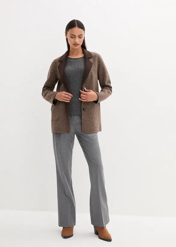 Vendbar ullblazer med Glencheck, bonprix