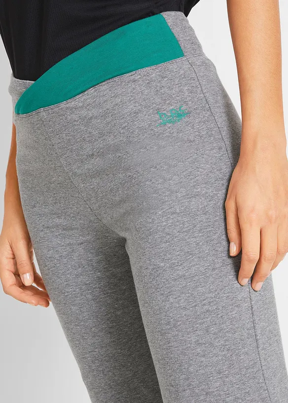 Treningsbukse i bomull, Bootcut (2-pack), bonprix