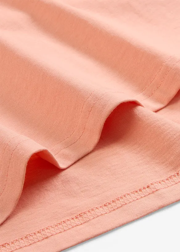 Vid, lang topp med V-hals, kortermet (5-pack), bonprix