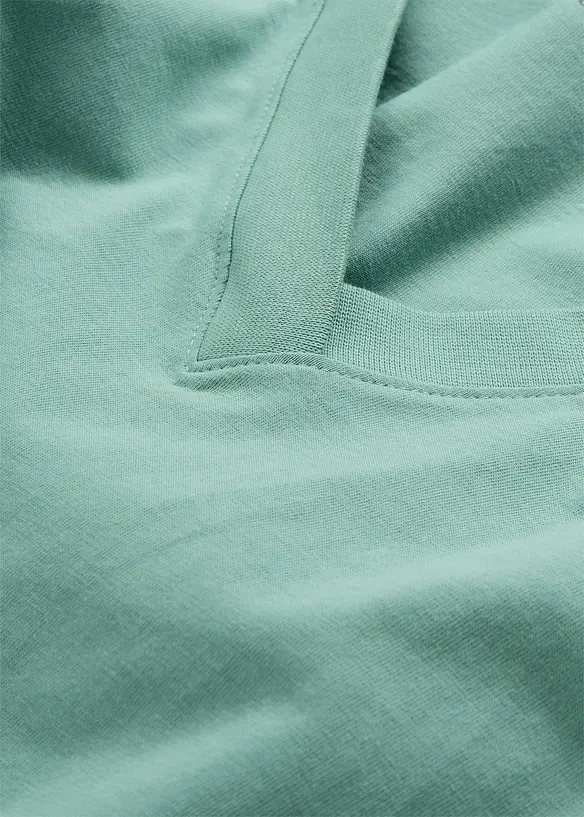 Vid, lang topp med V-hals, kortermet (5-pack), bonprix