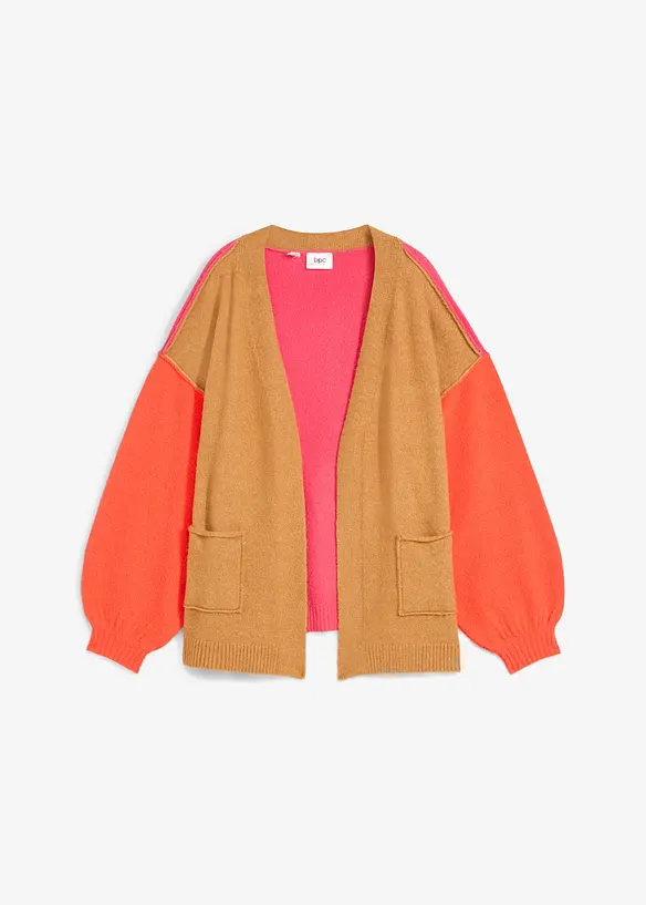 Oversized cardigan med Color-Blocking, bonprix
