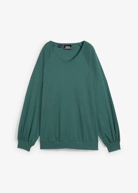 Oversized topp i 100% bomull, bonprix