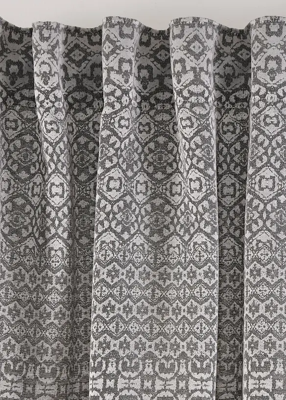 Jacquard-gardin med grafisk mønster, bonprix