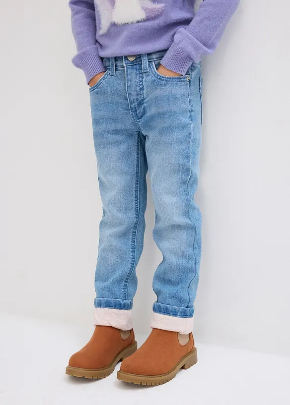 Termojeans med jerseyfôr, Slim Fit, bonprix