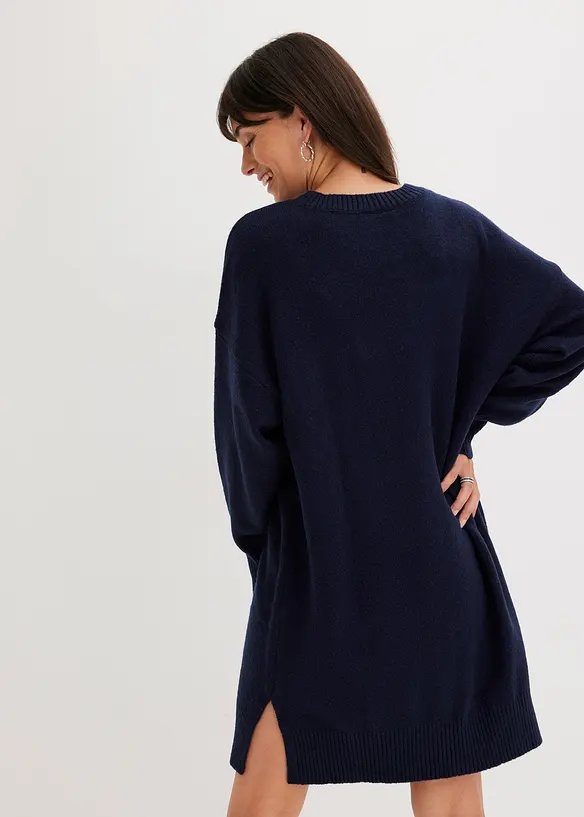 Oversized strikket kjole, bonprix
