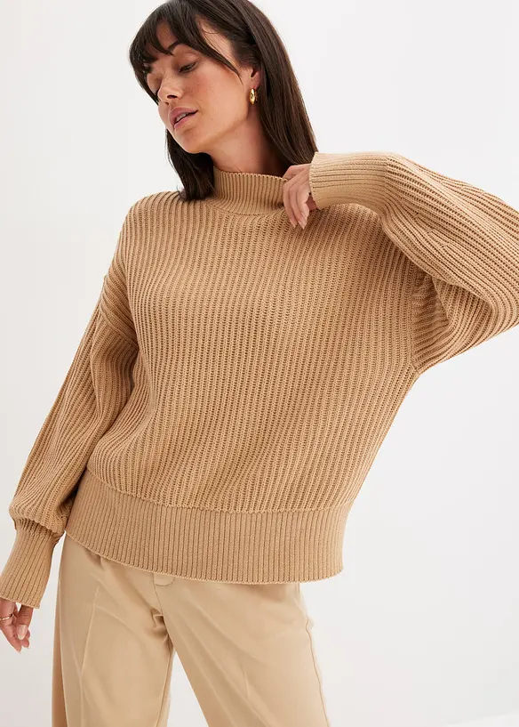 Oversized genser i 100% bomull, bonprix