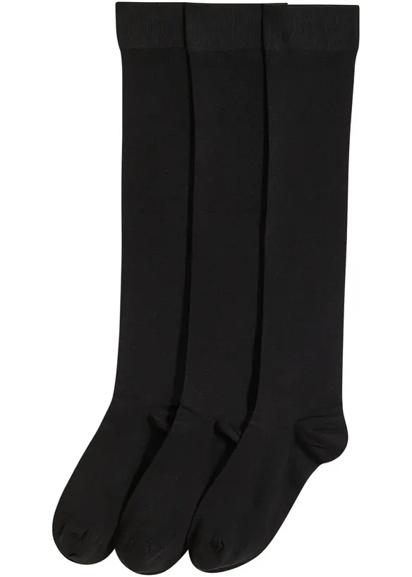 Overknee-strømper av modal (3-pack), bonprix