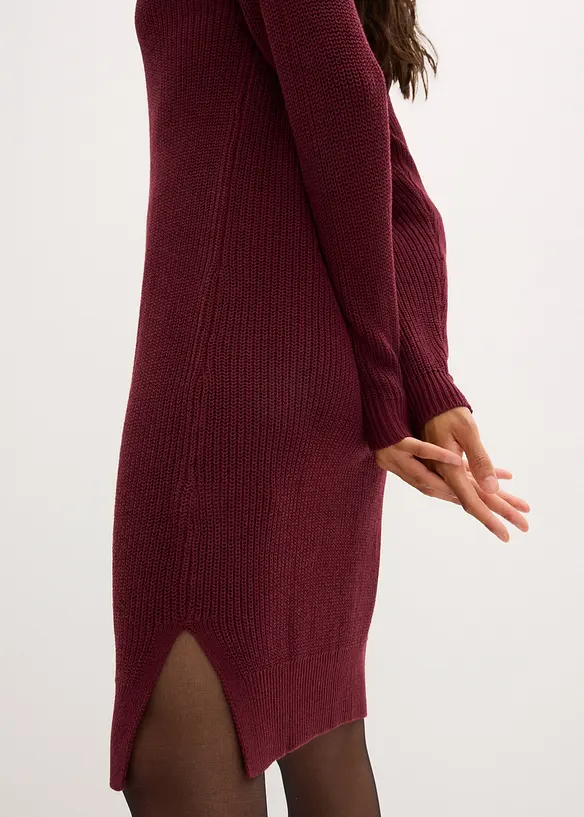 Oversized, ribbestrikket kjole, bonprix