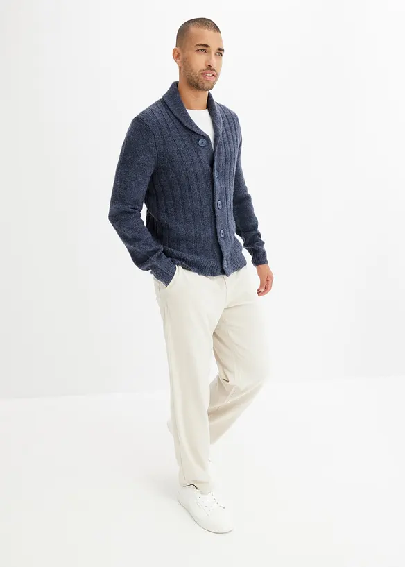 Cardigan med ribbemønster, bonprix