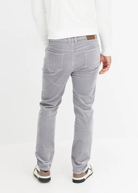Slim Fit-kordfløyelsbukse med stretch og komfortsnitt, bonprix