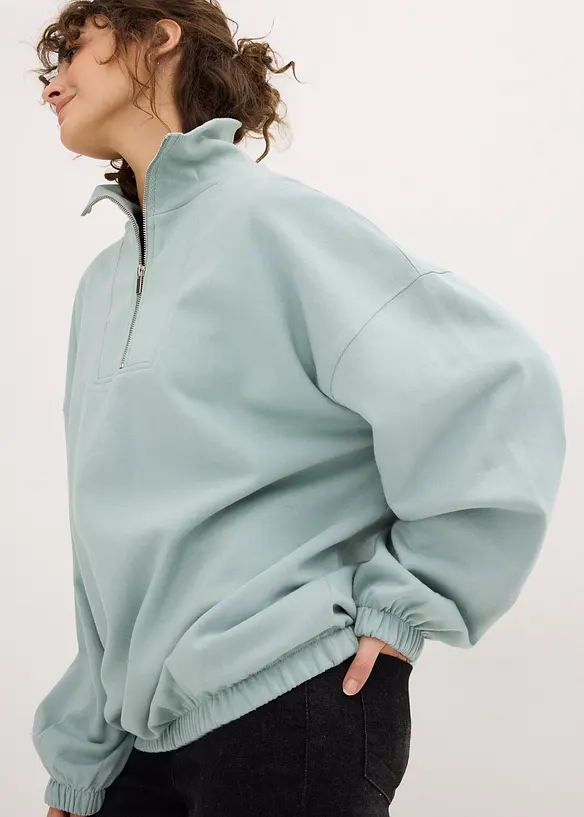 Oversized sweatshirt av økologisk bomull, bonprix