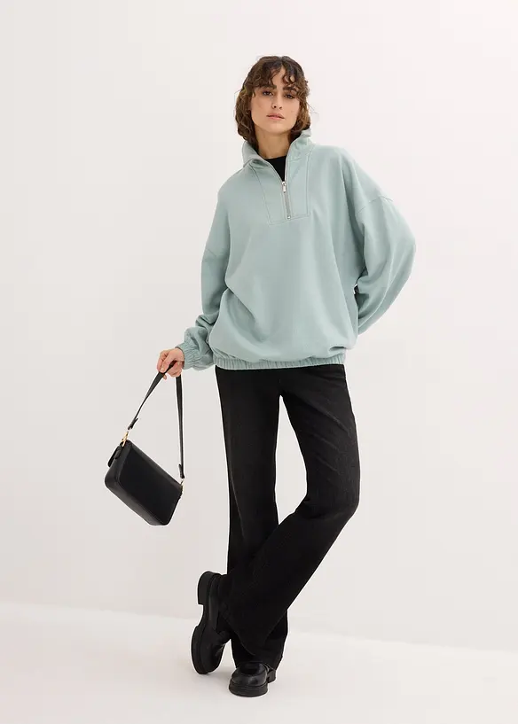 Oversized sweatshirt av økologisk bomull, bonprix