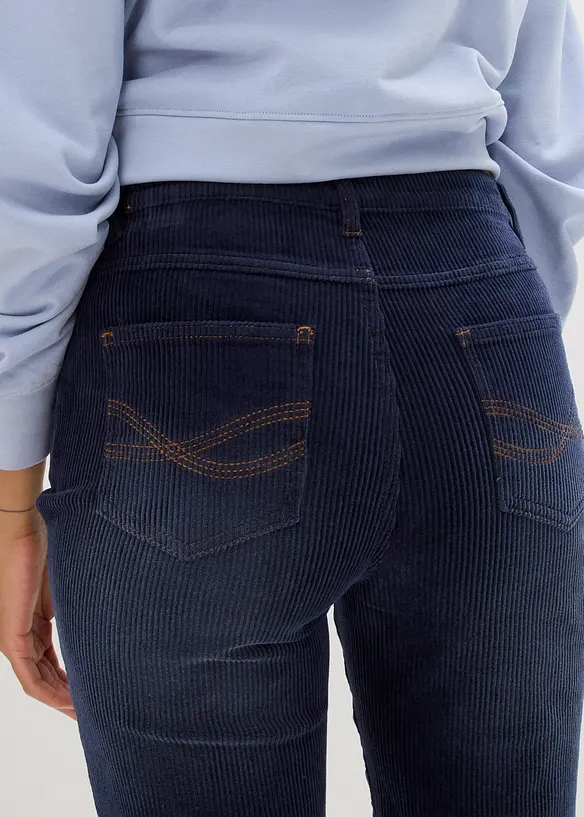 Stretch-cordbukse, Straight, bonprix