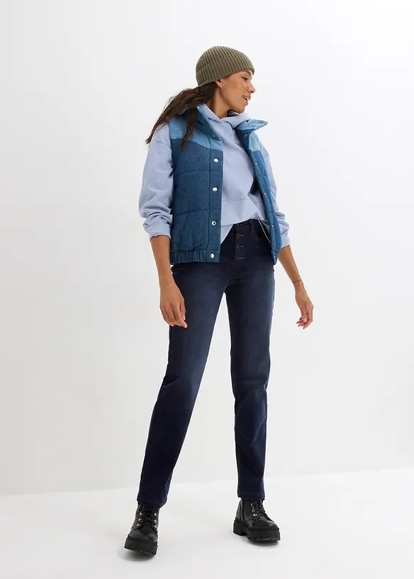 Stretch-cordbukse, Straight, bonprix