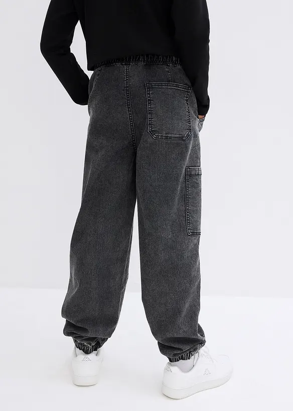 Slip on-cargojeans for barn, Loose Fit, bonprix