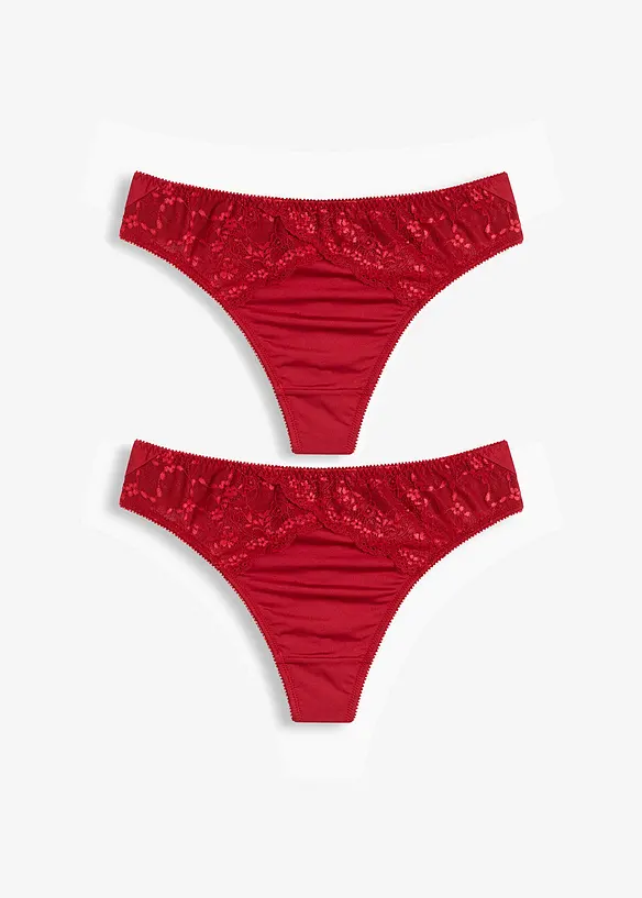 Maxi-stringtruse med blankt materiale (2-pack), bonprix