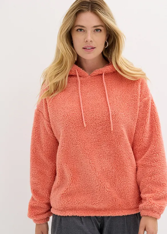 Hettegenser i pile-fleece, bonprix