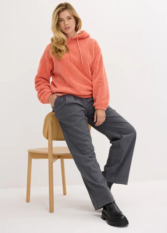 Hettegenser i pile-fleece, bonprix