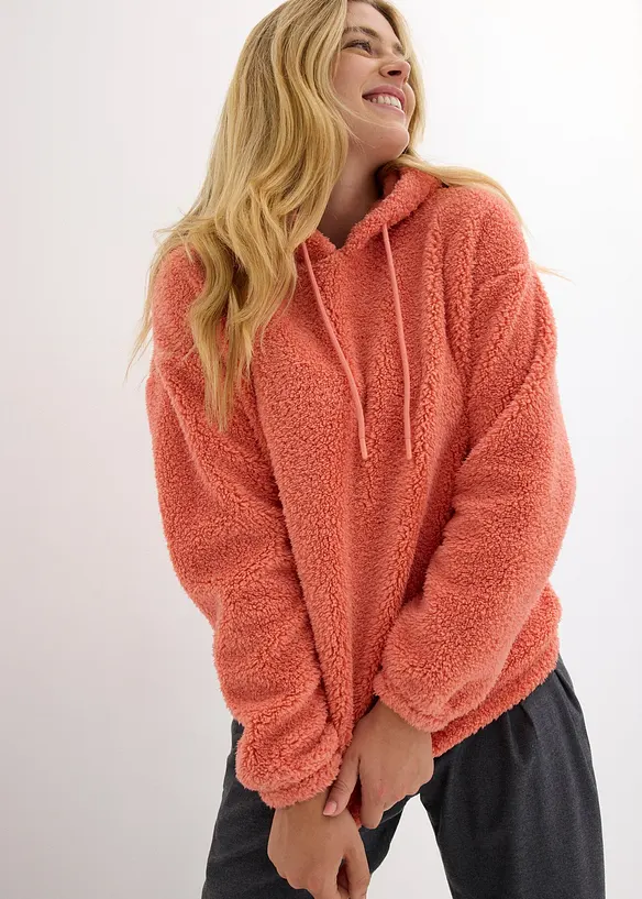 Hettegenser i pile-fleece, bonprix