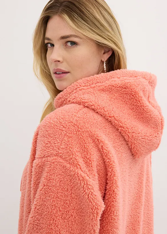 Hettegenser i pile-fleece, bonprix