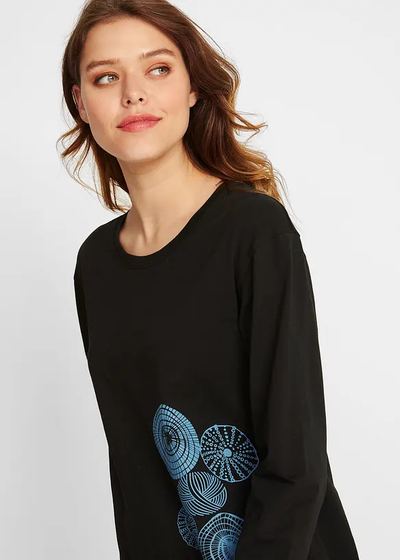 Lang topp i 100% bomull, bonprix