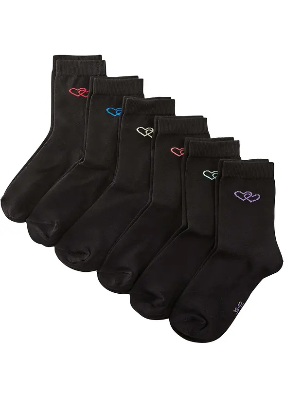 Sokker, økologisk bomull (6-pack), bonprix