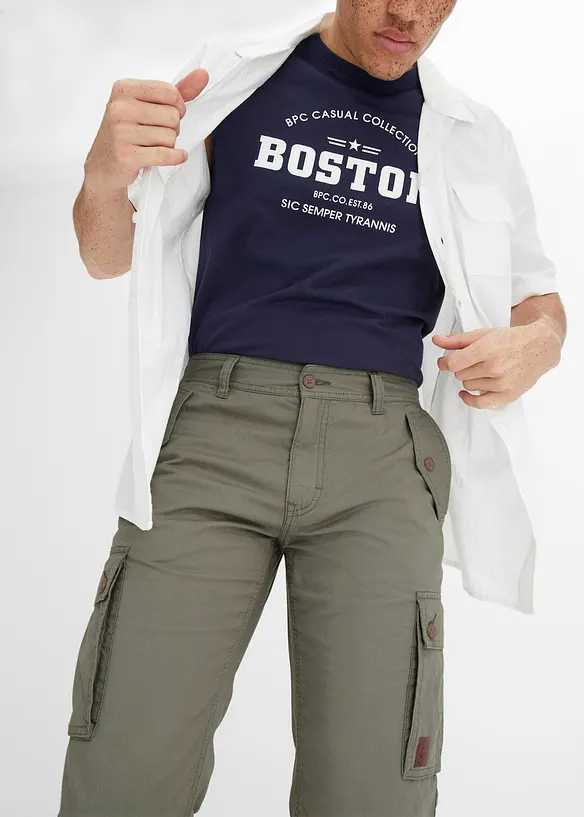 Cargo-bermudashorts i 100% bomull, Regular Fit, bonprix