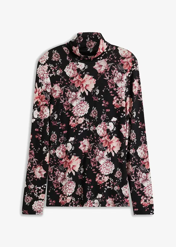 Langermet topp i myk viskosemiks, bonprix