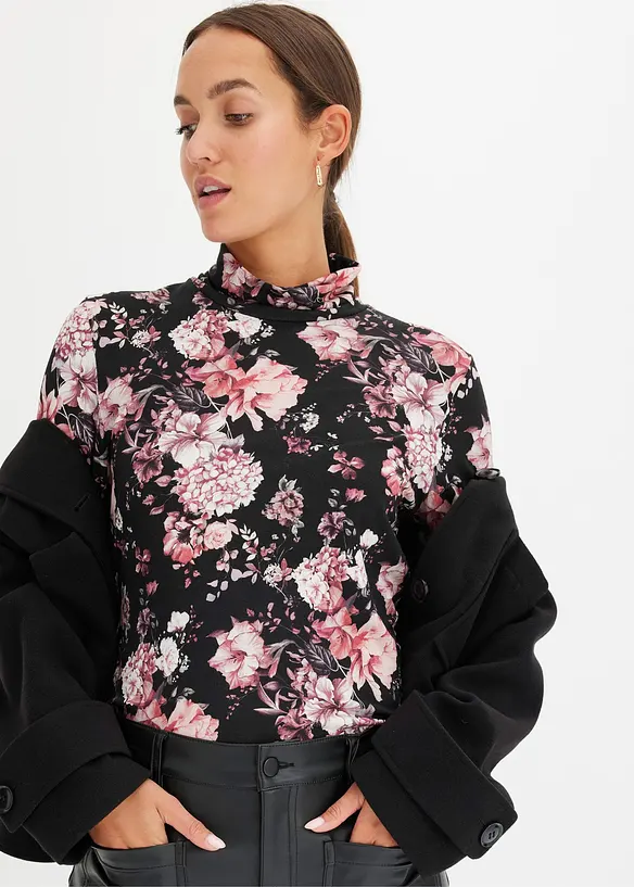 Langermet topp i myk viskosemiks, bonprix