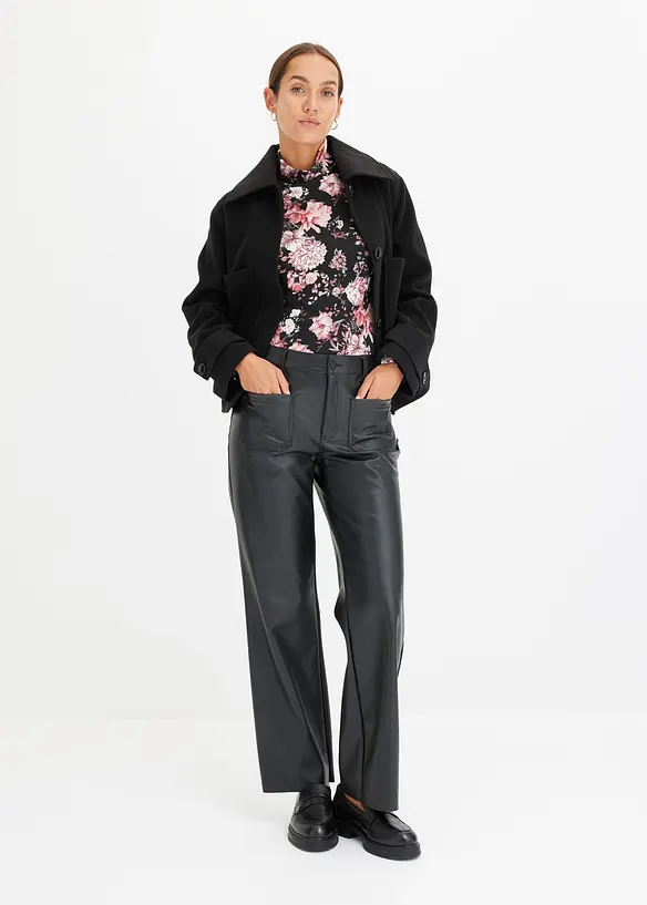 Langermet topp i myk viskosemiks, bonprix