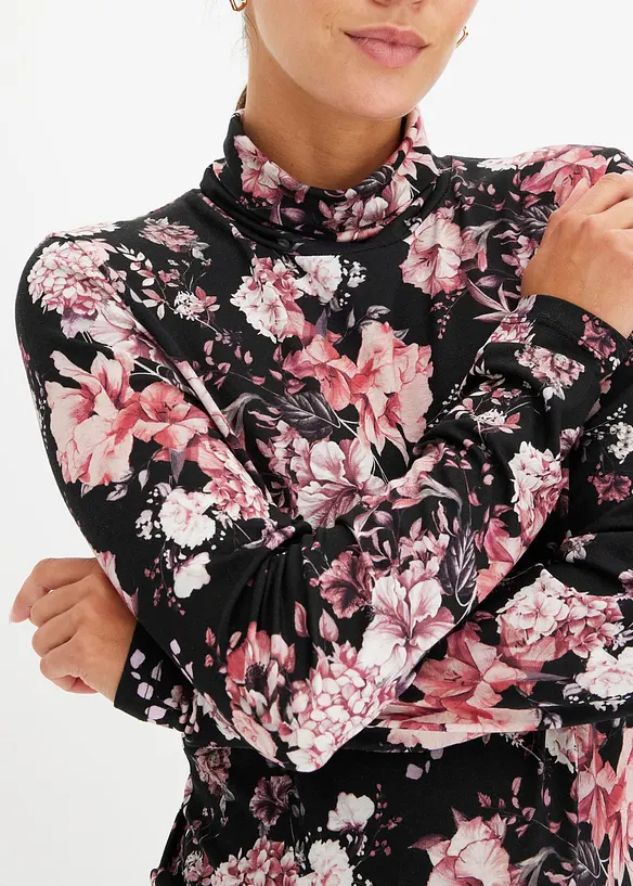 Langermet topp i myk viskosemiks, bonprix