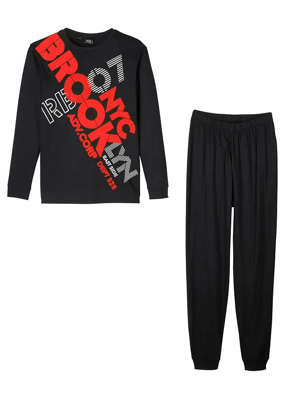 Pyjamas i 100% økologisk bomull  (2-delt sett), bonprix