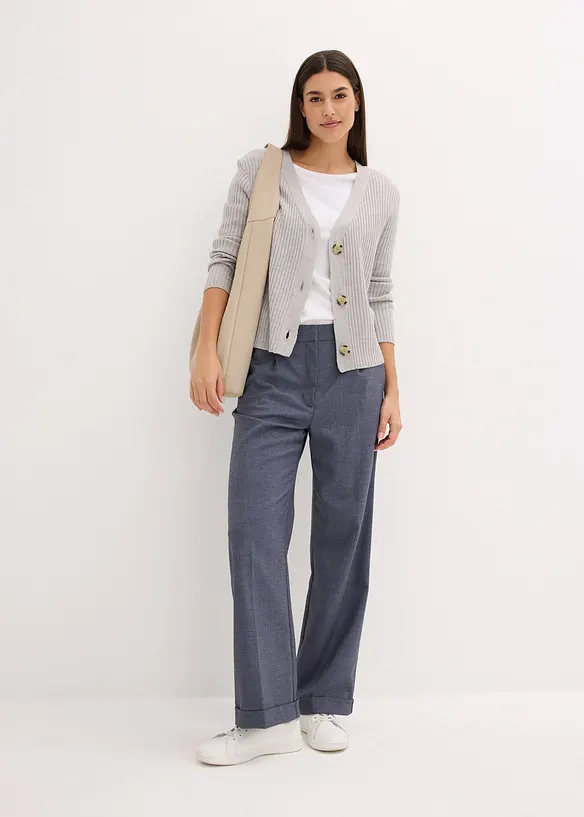 Ribbestrikket cardigan, bonprix