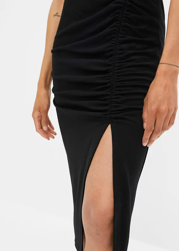 Jersey-skjørt med splitt, bonprix